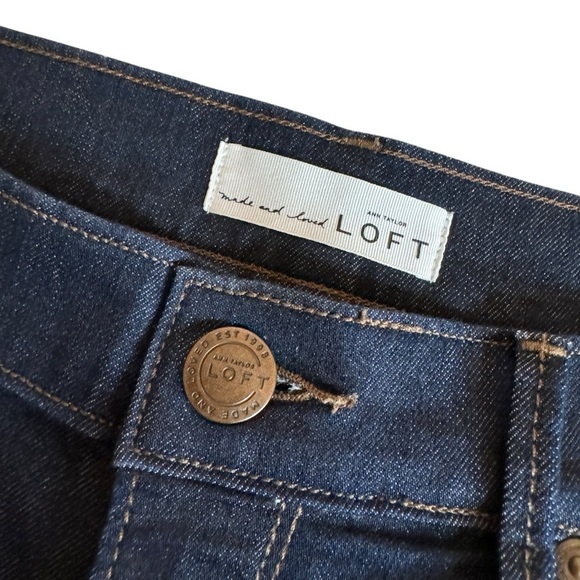 Loft Made & Loved Modern High Waist Skinny Ankle Denim Jeans Dark Wash Womens 2 - Picture 4 of 10